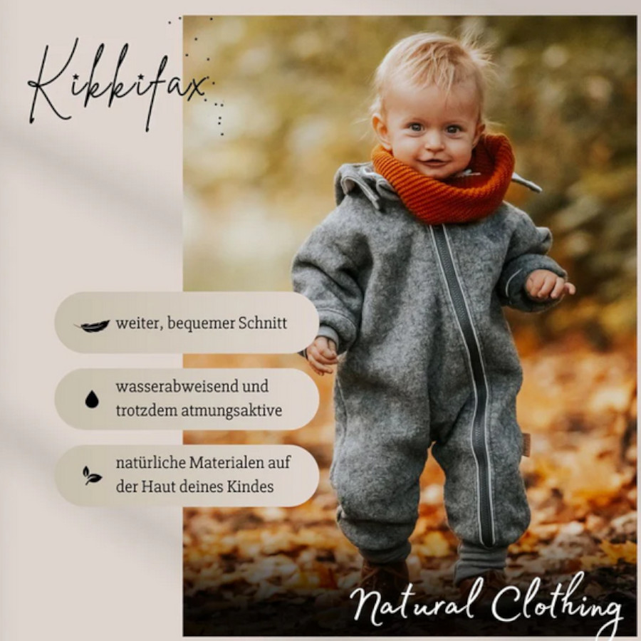 Kikifax Kinder Wollwalk Overall mitwachsend